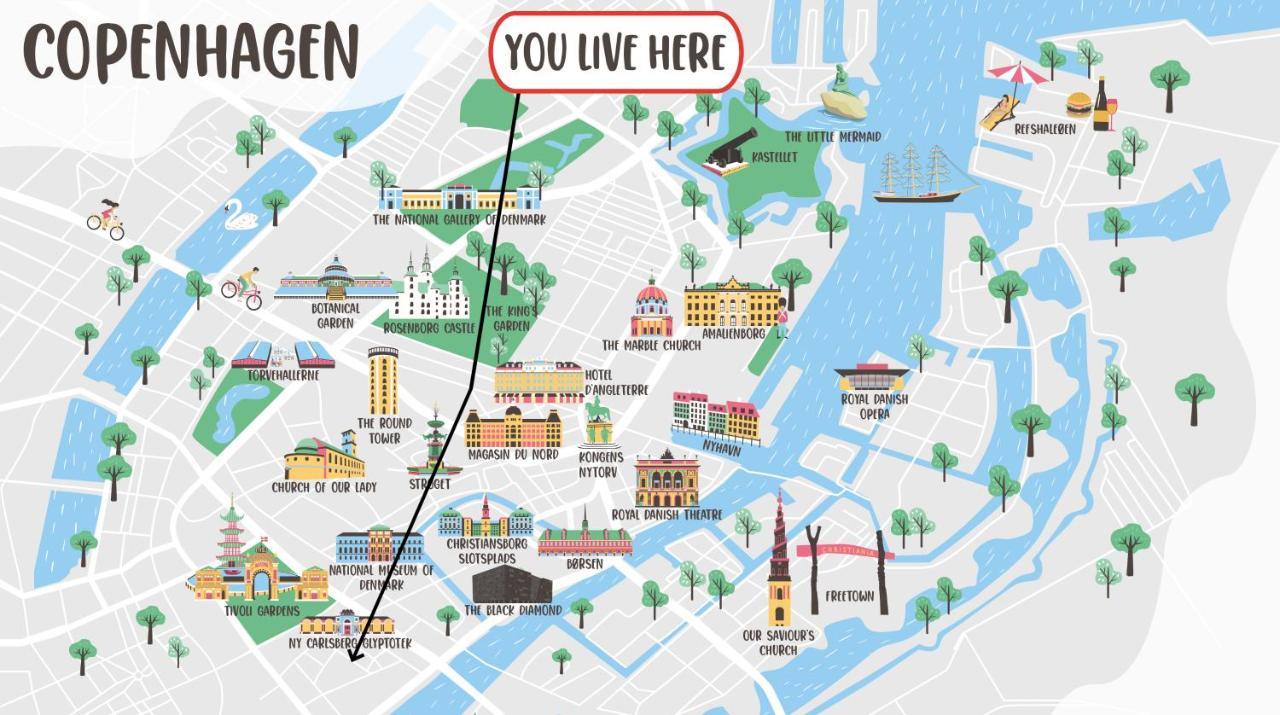 Lovely 3Br Manor Apartment 5 Min From Tivoli Gardens 哥本哈根 外观 照片